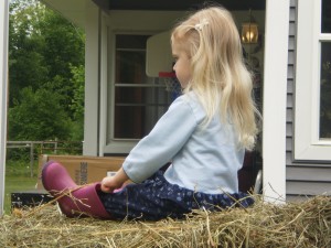 Katie on the hay